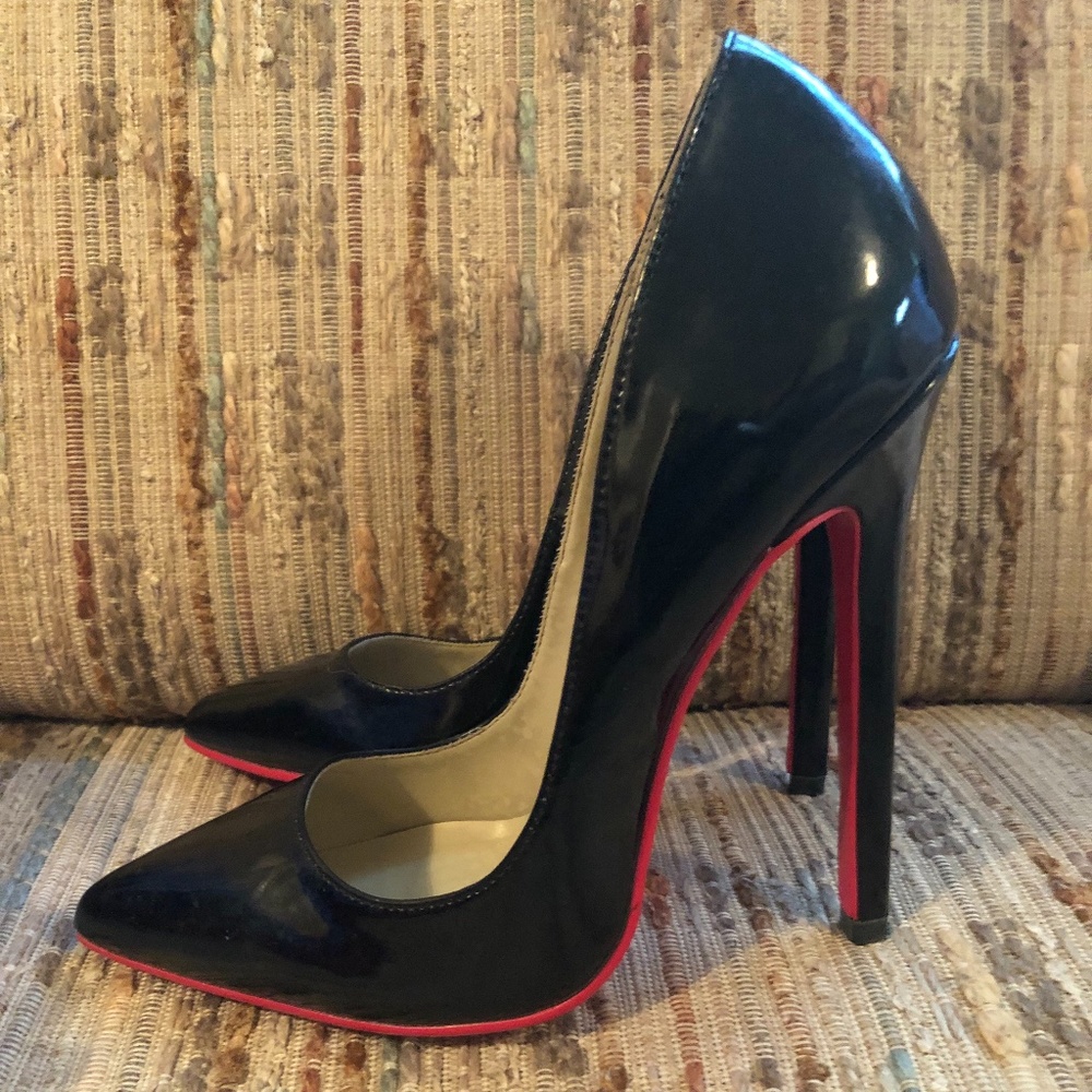 Highest Heel Collection Black Patent PU